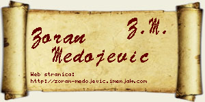 Zoran Medojević vizit kartica